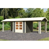 Karibu Gartenhaus Theres 3 Inkl. 2,6m 2 Dachausbauelementen -
