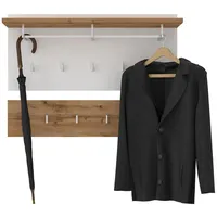 CARO-Möbel Wandgarderobe Bilbao 90 x 60 x 30 cm