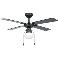 EGLO Deckenventilator Fortaleza, 4 Flügel Ventilator mit Zugkette, Beleuchtung