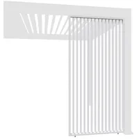 Weide Vertikale Lamellenwand für Weide Pergola 0,93m in Weiß