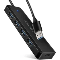 AXAGON HUE-C1A Superspeed USB-A Travel Hub, 4x USB 3.2