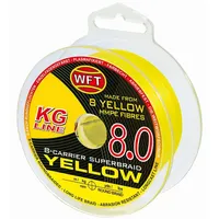 WFT KG 8 gelb 600m - Geflochtene Angelschnur, Durchmesser/Tragkraft:0.26mm