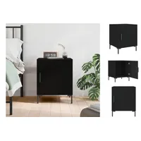 VidaXL Nachttisch Schwarz 40x40x50 cm Holzwerkstoff