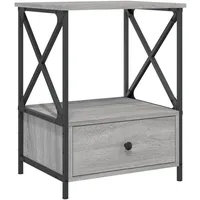 VidaXL Nachttisch Grau Sonoma 50x41x65 cm Holzwerkstoff
