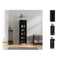 VidaXL Schuhschrank Schwarz 30x35x105 cm Holzwerkstoff