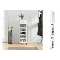 VidaXL Schuhschrank Weiß 30x35x105 cm Holzwerkstoff