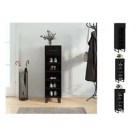 VidaXL Schuhschrank Schwarz 30x35x105 cm Holzwerkstoff