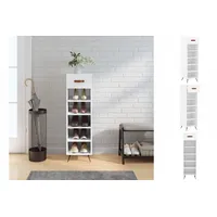 VidaXL Schuhschrank Weiß 30x35x105 cm Holzwerkstoff