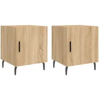 VidaXL Nachttische 2 Stk. Sonoma-Eiche 40x40x50 cm Holzwerkstoff