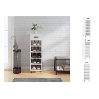VidaXL Schuhschrank Hochglanz-Weiß 30x35x105 cm Holzwerkstoff