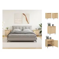 VidaXL Nachttische 2 Stk. Sonoma-Eiche 40x30x50 cm Holzwerkstoff