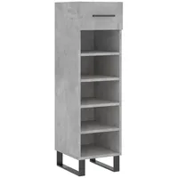 VidaXL Schuhschrank Betongrau 30x35x105 cm Holzwerkstoff