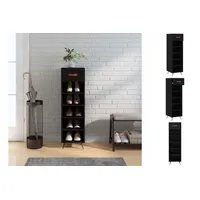VidaXL Schuhschrank Schwarz 30x35x105 cm Holzwerkstoff