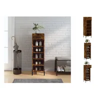 VidaXL Schuhschrank Räuchereiche 30x35x105 cm Holzwerkstoff