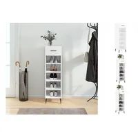 VidaXL Schuhschrank Hochglanz-Weiß 30x35x105 cm Holzwerkstoff