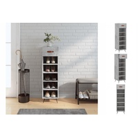 VidaXL Schuhschrank Betongrau 30x35x105 cm Holzwerkstoff