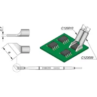 Jbc Entlötspitze Serie C120 für Dual-In-Line, C120010/6,0 mm, schräg,