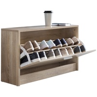 KADIMA DESIGN Schuhkipper Holz in Beige mit Ablage und
