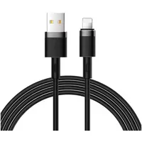 Joyroom Flüssigsilikon-Datenkabel USB-A kompatibel mit iPhone 2,4A 1,2m Schwarz