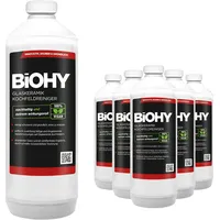 BIOHY Glaskeramik Kochfeldreiniger (6x1l Flasche) | Optimal zur Reinigung