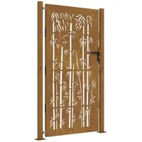 VidaXL Gartentor 105x180 cm Cortenstahl Bambus-Design