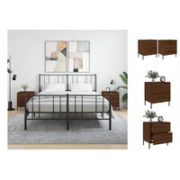 VidaXL Nachttische 2Stk. Braun Eichen-Optik 40x35x47,5cm Holzwerkstoff