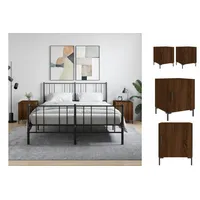VidaXL Nachttische 2 Stk. Braun Eichen-Optik 40x40x50 cm Holzwerkstoff