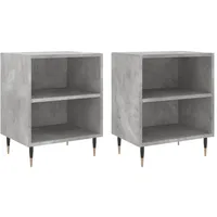 VidaXL Nachttische 2 Stk. Betongrau 40x30x50 cm Holzwerkstoff