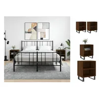 VidaXL Nachttische 2 Stk. Braun Eichen-Optik 40x30x50 cm Holzwerkstoff