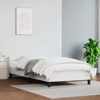 VidaXL Bettgestell mit Kopfteil ohne Matratze Weiß 90x200 cm