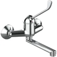 Tiemme K03LC Wand-Spültischbatterie Silberfarben