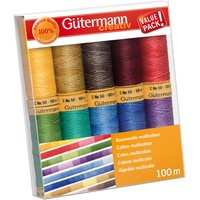 Gütermann Nähfaden-Set Baumwolle 100 m in verschiedenen Multicolour-Farben