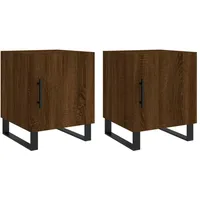 VidaXL Nachttische 2 Stk. Braun Eichen-Optik 40x40x50 cm Holzwerkstoff