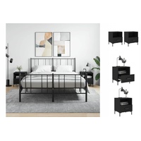 VidaXL Nachttische 2 Stk Schwarz 40x35x47,5 cm Holzwerkstoff Modell