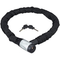 Relaxdays Fahrradschloss schwarz 100,0 cm
