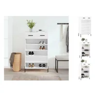VidaXL Schuhschrank Weiß 60x35x105 cm Holzwerkstoff
