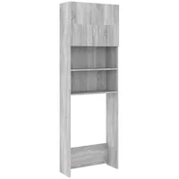 VidaXL Waschmaschinenschrank Grau Sonoma 64x25,5x190 cm