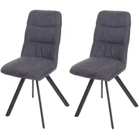 Mendler 2er-Set Esszimmerstuhl HWC-J69, Küchenstuhl Stuhl, drehbar Auto-Position, Samt