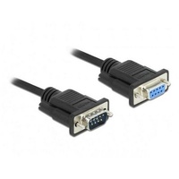 DeLock Seriell Anschlusskabel [1x RS232-Stecker - 1x RS232-Buchse] 1m