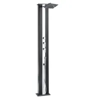 Formidra Dada Straight Solardusche Anthrazit-Lack/Gebürstetes Aluminium