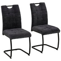 Hela Freischwinger B/T: 45x59 cm, 2 St., Metall, grau