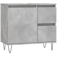 VidaXL Badschrank Betongrau 65x33x60 cm Holzwerkstoff