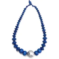 COLLEZIONE ALESSANDRO Kette mit Anhänger Kara Blau / Holz