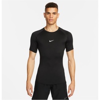 Nike Pro Dri-FIT Tight kurzarm Fitnessshirt Herren 010 black/white