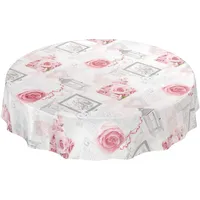 ANRO Tischdecke Wachstuchtischdecke Wachstuch Wachstischdecke pflegeleicht abwaschbar Rosen Landhaus