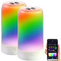Luminea Home Control 2er-Set smarte Stimmungsleuchten mit RGB-IC-LEDs, 15