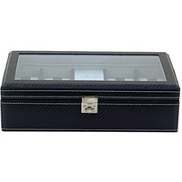 Friedrich/23 Friedrich|23, Uhrenkasten mit LED-Licht, Für 9 Uhren, Carbon-Optik,