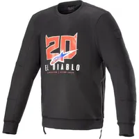 Alpinestars FQ20 Legit Crew Pullover - Schwarz/Hellrot / XXL