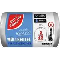 Gut&Günstig Kosmetikbeutel 5,0 l transparent, 60 St.
