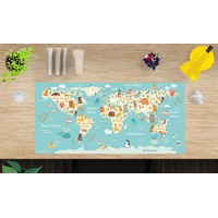 Cover-your-desk Schreibtischunterlage für Kinder und Schüler Weltkarte, aus hochwertigem